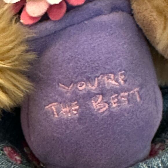 Build-A-Bear Brown Teddy with Purple flower  Outfit - Picture 8 of 10